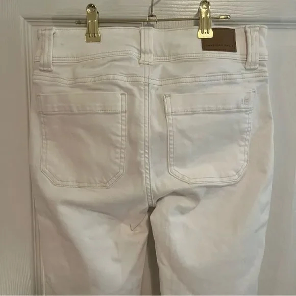 American Eagle Outfitters Cream Flare Jeans - Picture 7 of 8